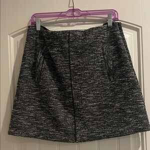 Banana Republic Black and White Tweed A-Line Skirt